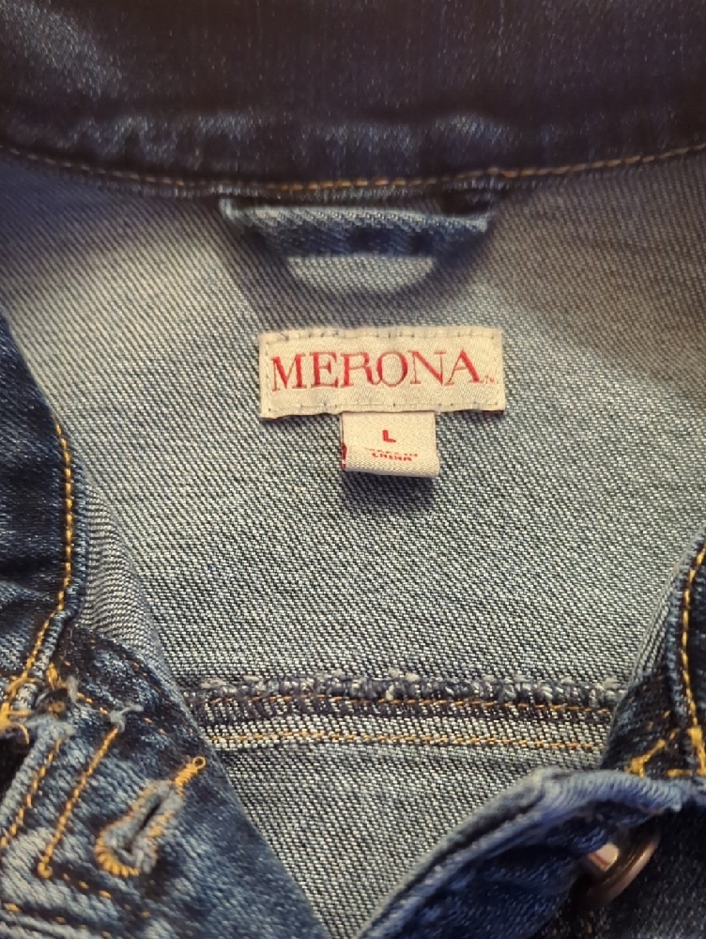 Merona Dark Blue Denim Vest - Picture 2 of 4